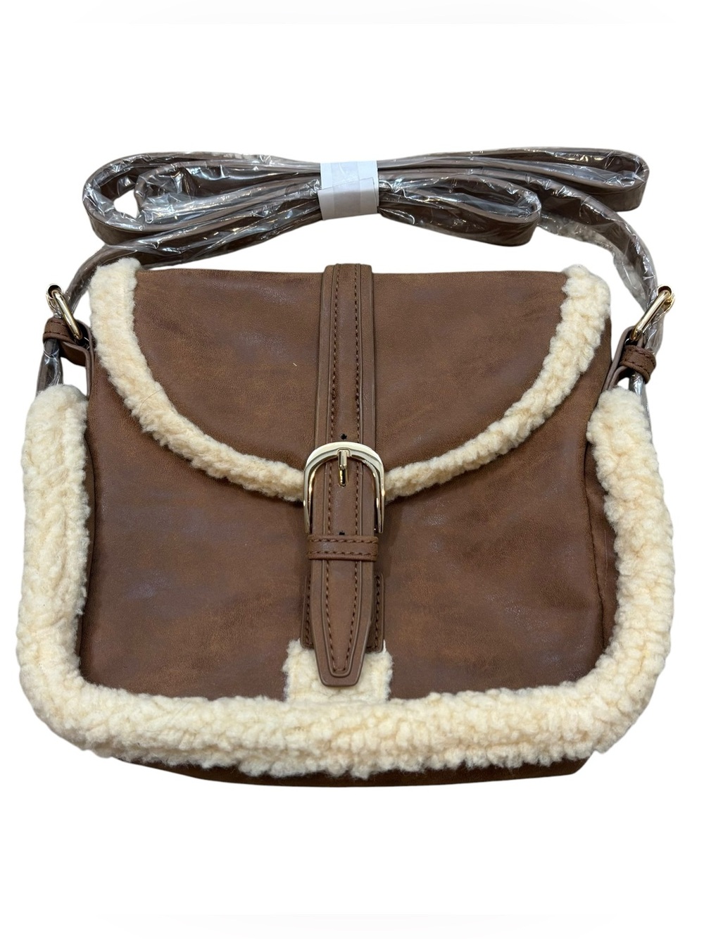 Brand new without Tags Studio 1886 Faux Leather and Sherpa Fleece Purse